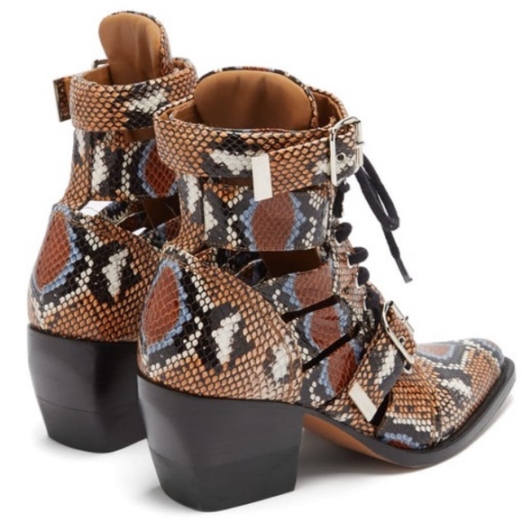 Authentic Chloe Rylee Python Embossed Leat… - Picture 7 of 9
